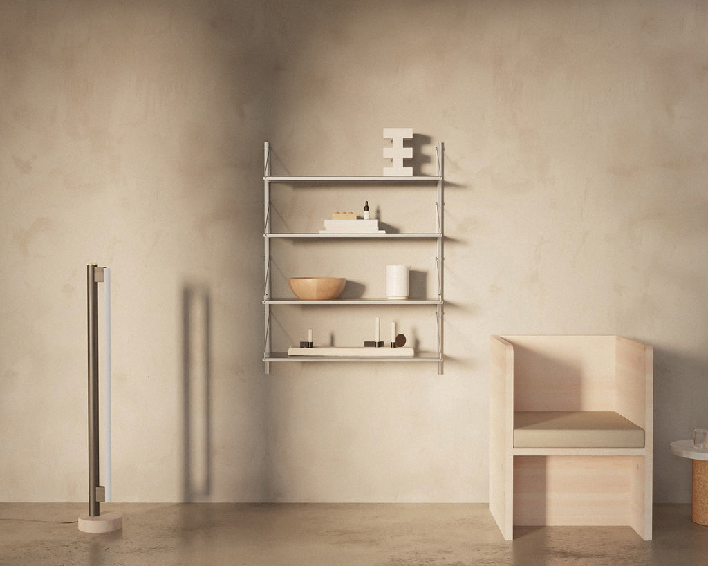 FRAMA - Shelf Library Single Section | Stainless Steel | H108.4 / W80 FRAMA