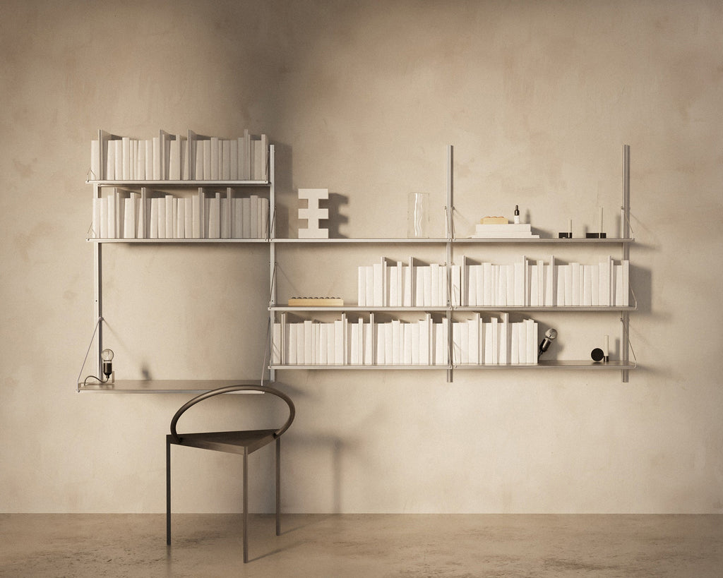 FRAMA - Shelf Library Triple Section | Stainless Steel | H108.4 / W80 FRAMA