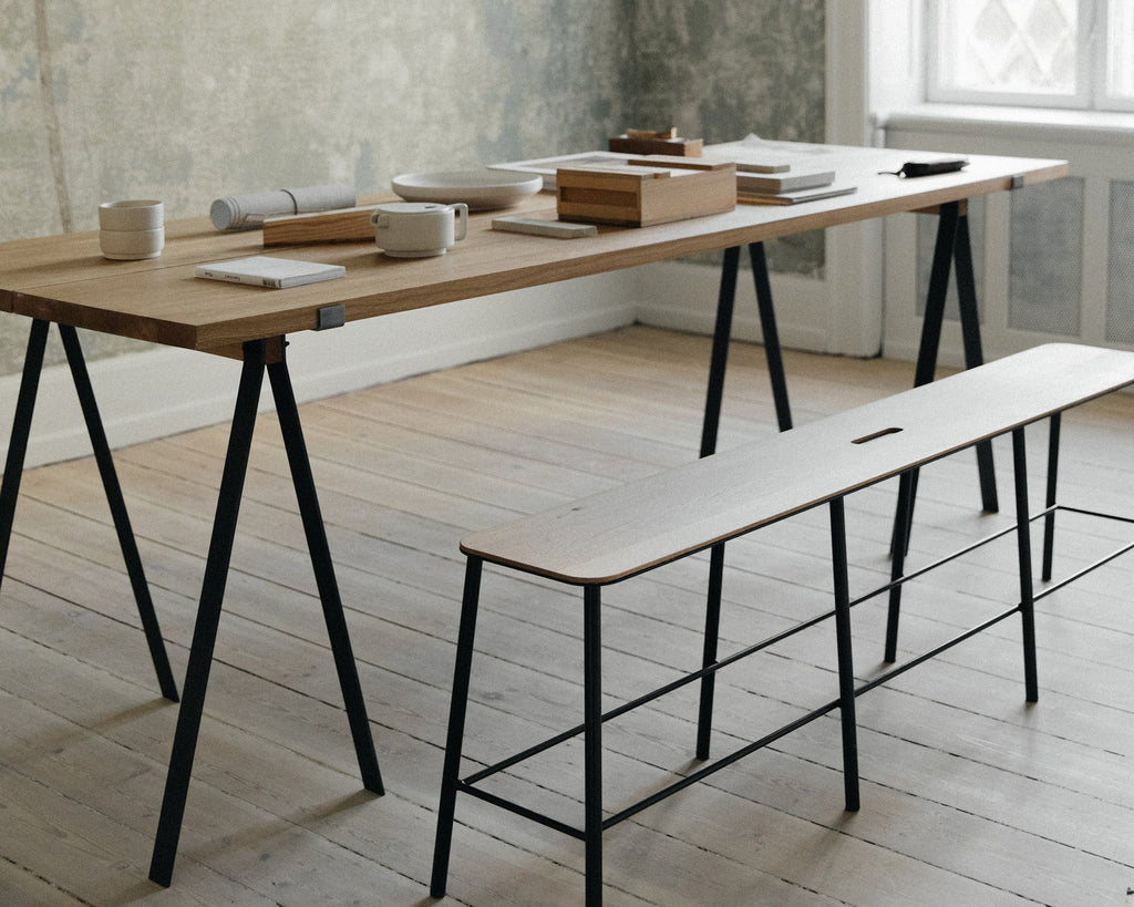FRAMA - Adam Bench | Black / Oak | L160 FRAMA