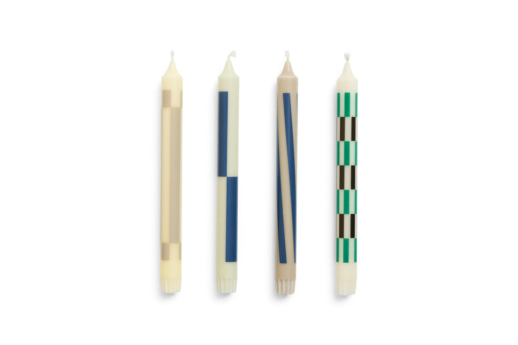 Pattern Candle Set of 4 HAY