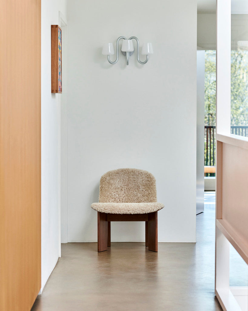 Chisel Lounge Chair with front upholstery HAY