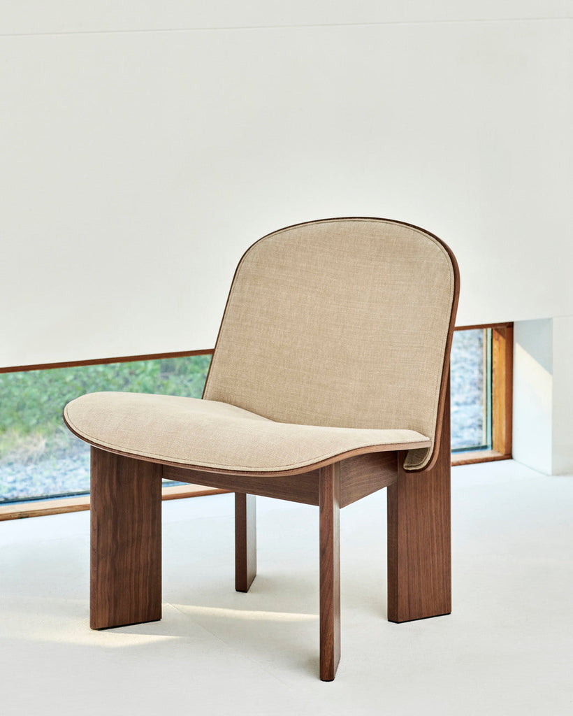 Chisel Lounge Chair with front upholstery HAY