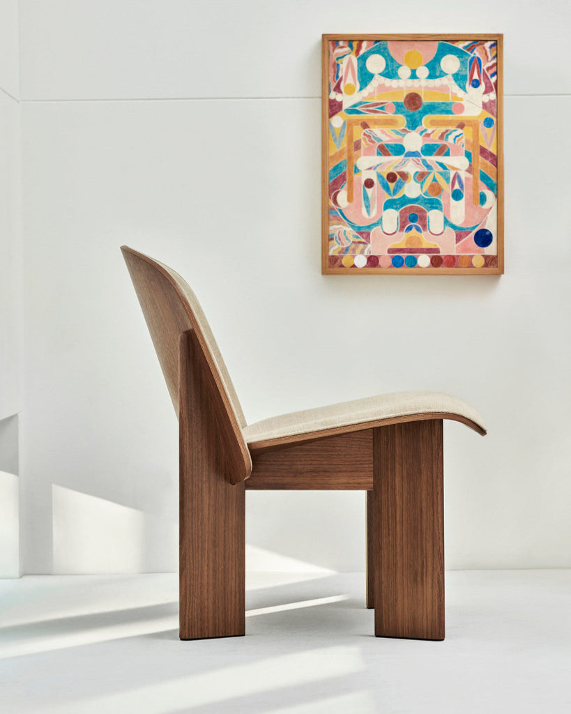 Chisel Lounge Chair with front upholstery HAY