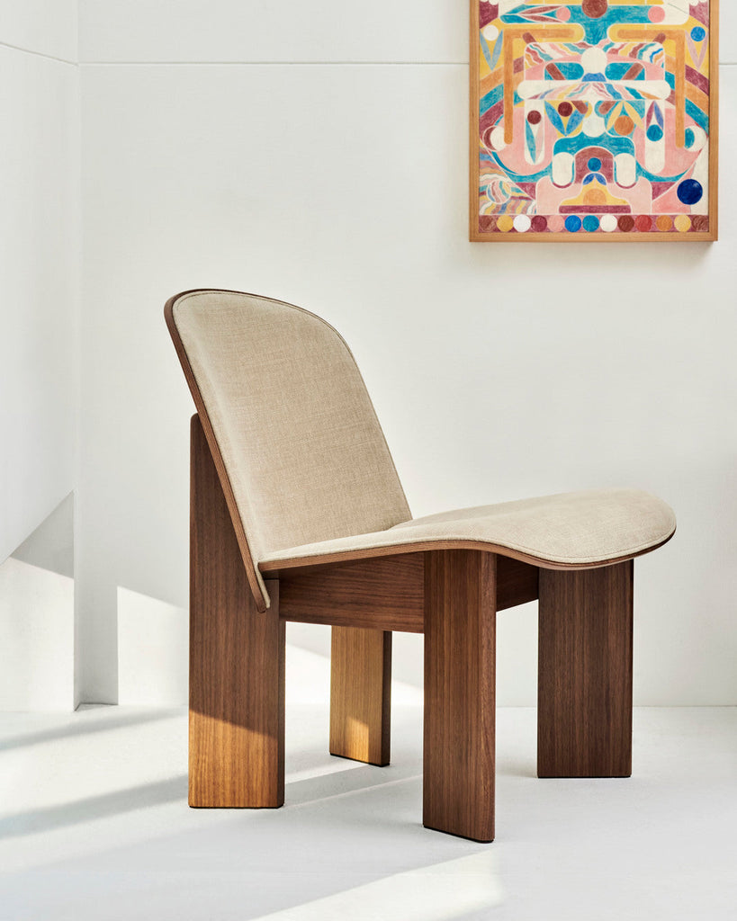 Chisel Lounge Chair with front upholstery HAY