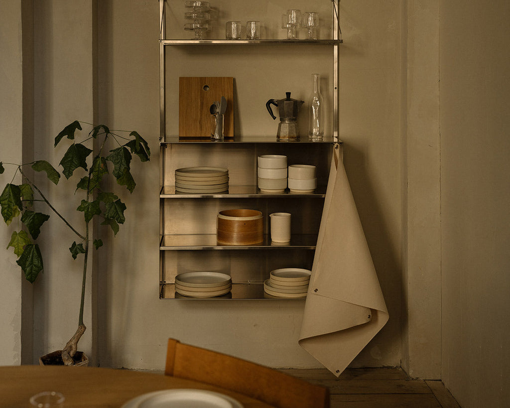 FRAMA - Shelf Library Canvas Cabinet | Stainless Steel / Canvas Frama