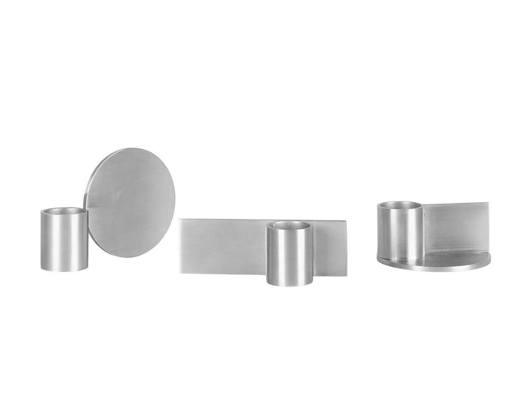 FRAMA - Fundament Candle Holder Set of Three | Stainless Steel Frama
