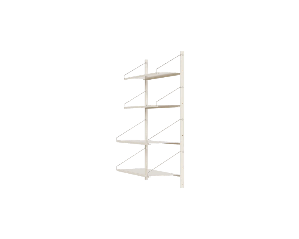 FRAMA - Shelf Library Single Section | Warm White Steel | H108.4 / W80 FRAMA