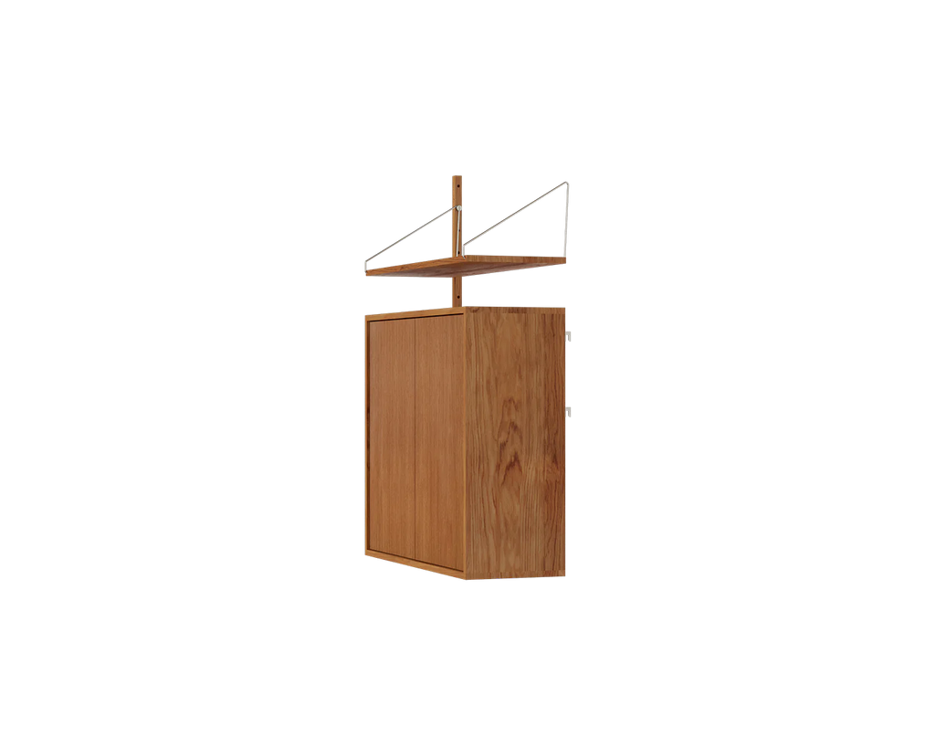 FRAMA - Shelf Library Medium Cabinet Add-on Section | Natural Oak | H114.8 / W80 FRAMA