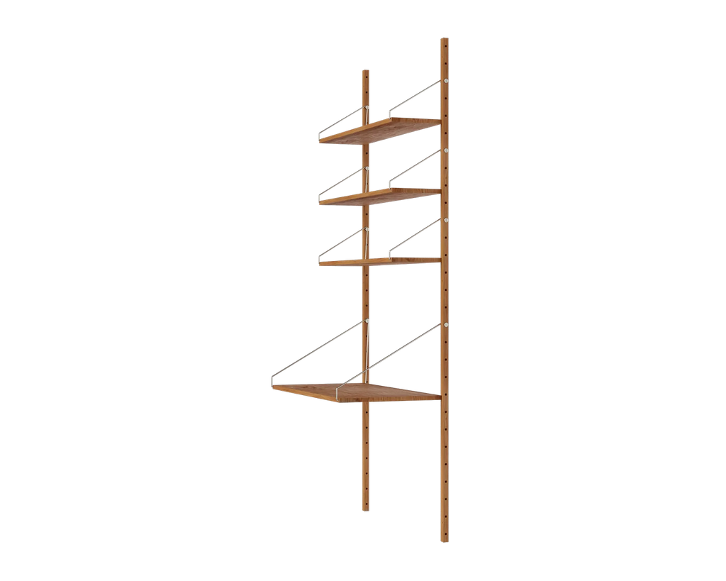 FRAMA - Shelf Library Desk Section | Natural Oak | H185.2 / W80 FRAMA