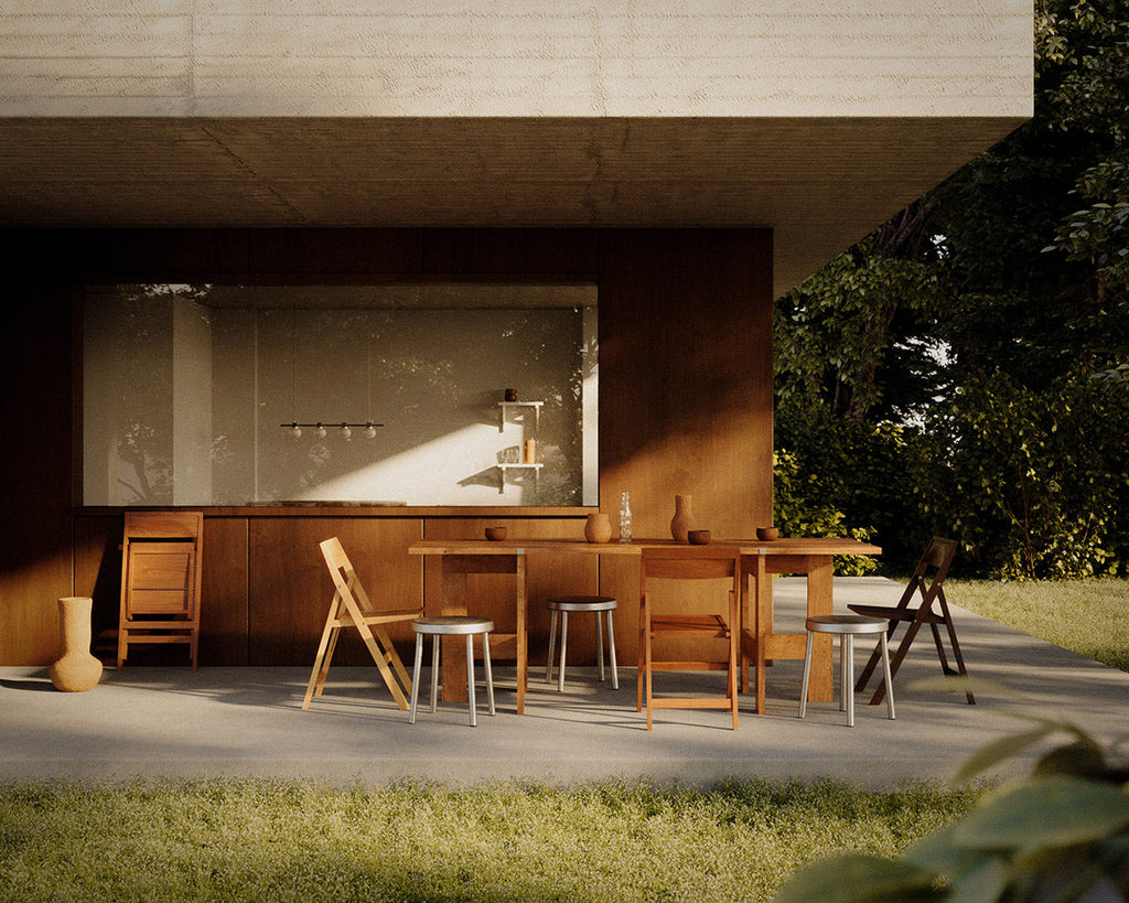 FRAMA - Tasca Stool | Aluminum FRAMA