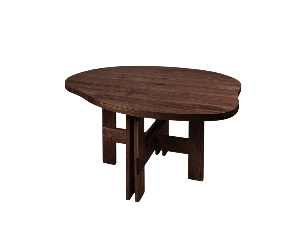 FRAMA - Farmhouse Trestle Table | Dark Oak | Pond Frama