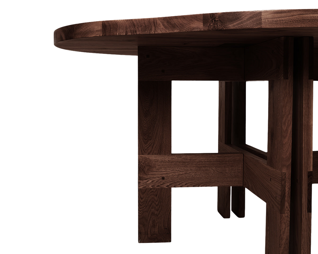 FRAMA - Farmhouse Trestle Table | Dark Oak | Pond Frama