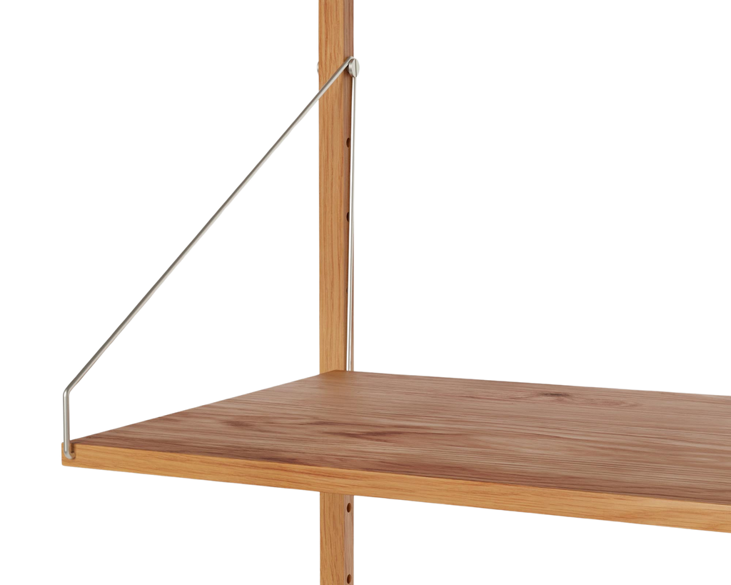 FRAMA - Shelf Library Add-on Desk Section | Natural Oak | H185.2 / W80 FRAMA