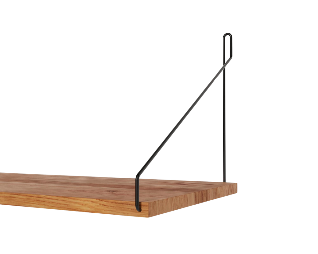 FRAMA - Single Shelf | Natural Oak / Black | D27 / W60 FRAMA
