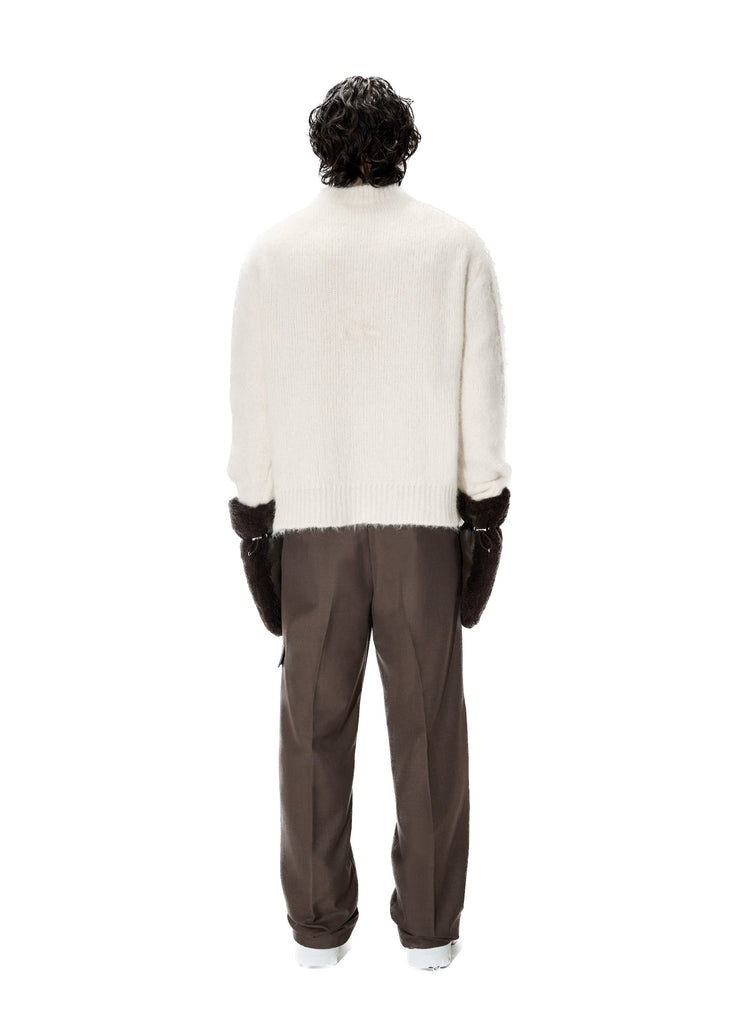 PAST TENSE Shearling Mittens - Taupe 
