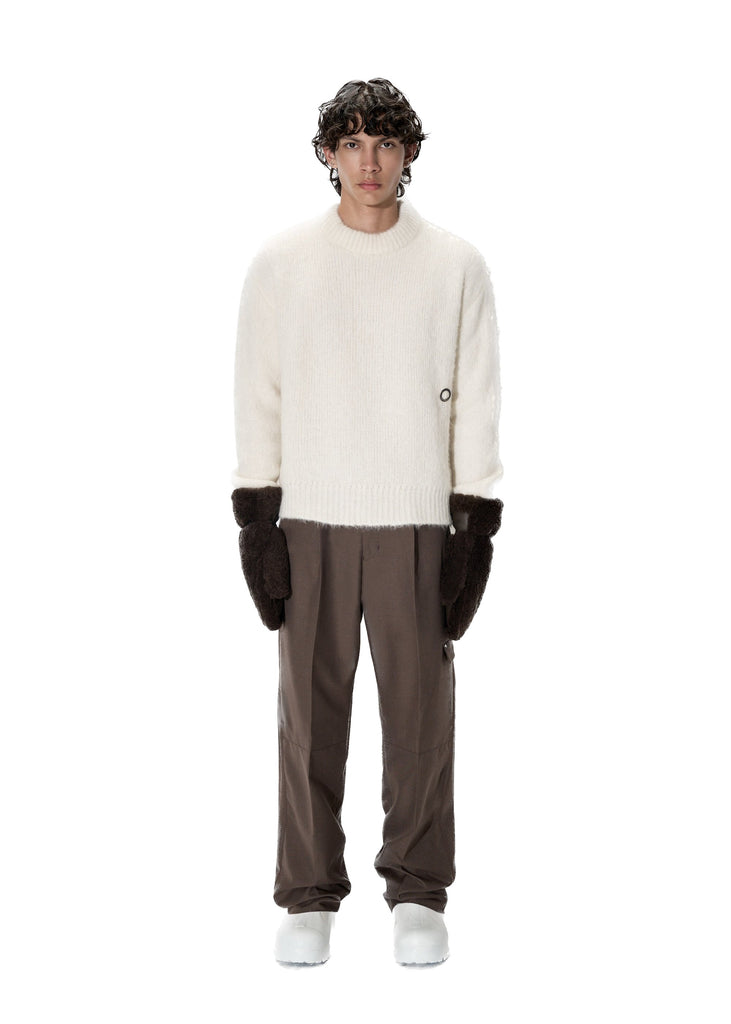 PAST TENSE Shearling Mittens - Taupe 